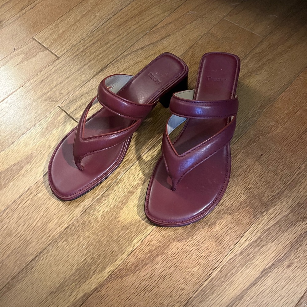 Theory Burgundy Women Sandals